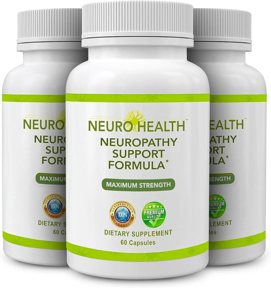 Neuro Health Nerve Support Formula with B Vitamins and Alpha Lipoic Acid - Rapid Absorption Neuropathy Relief - 180 Capsules