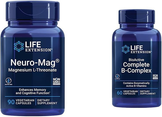 Neuro-mag Magnesium L-threonate and Bioactive B-Complex for Brain, Heart, Nerve Support