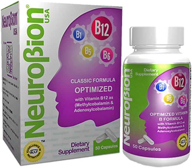 Neurobion Classic Formula B12 Methylcobalamin Dietary Supplement - 50 Capsules, Optimized Formula