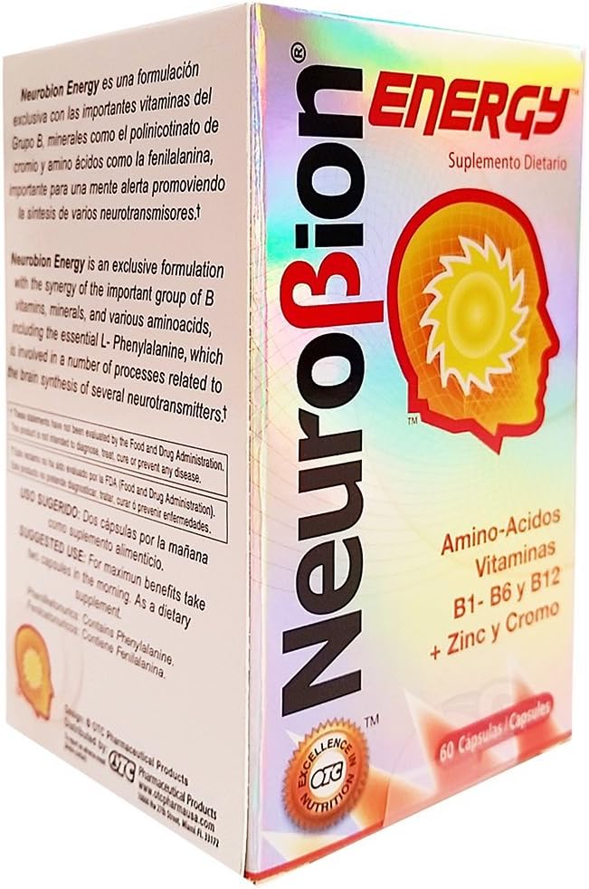 Neurobion Energy Amino Acids Supplement, 180 Capsules (3-Pack)