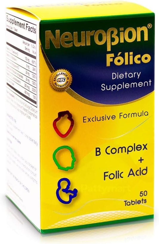 Neurobion Folico Tablets - Pack of 50, Essential B Vitamins Supplement