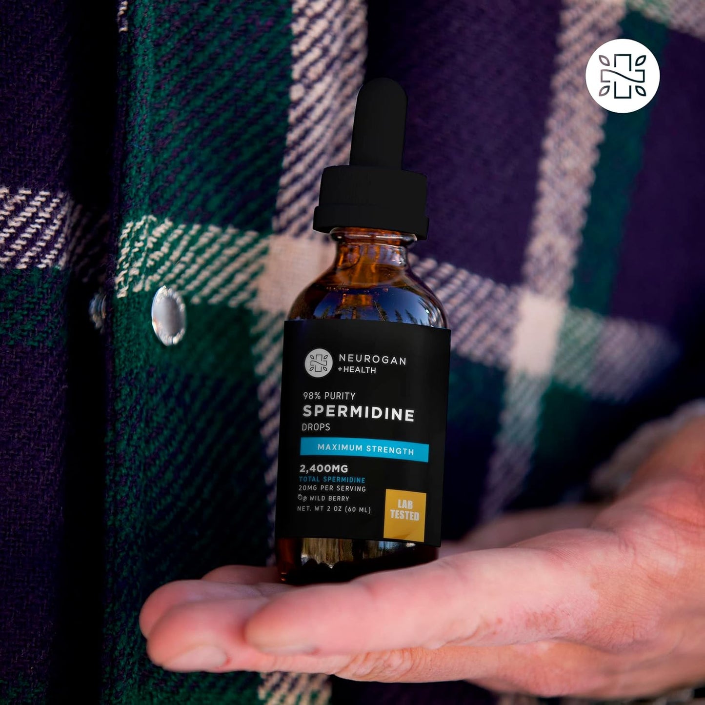 Neurogan 2400mg Spermidine Drops - Pure Autophagy Support & Cellular Health Supplement - 3rd Party Tested, 120 Servings