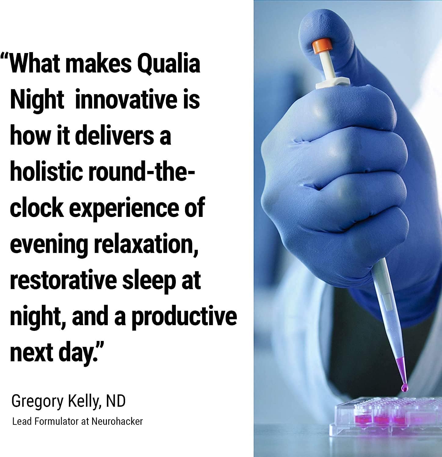 NEUROHACKER COLLECTIVE Qualia Night: Non-Habit Forming Sleep Aid for Deep Refreshing Sleep - Vegan, Non-GMO, Gluten-Free