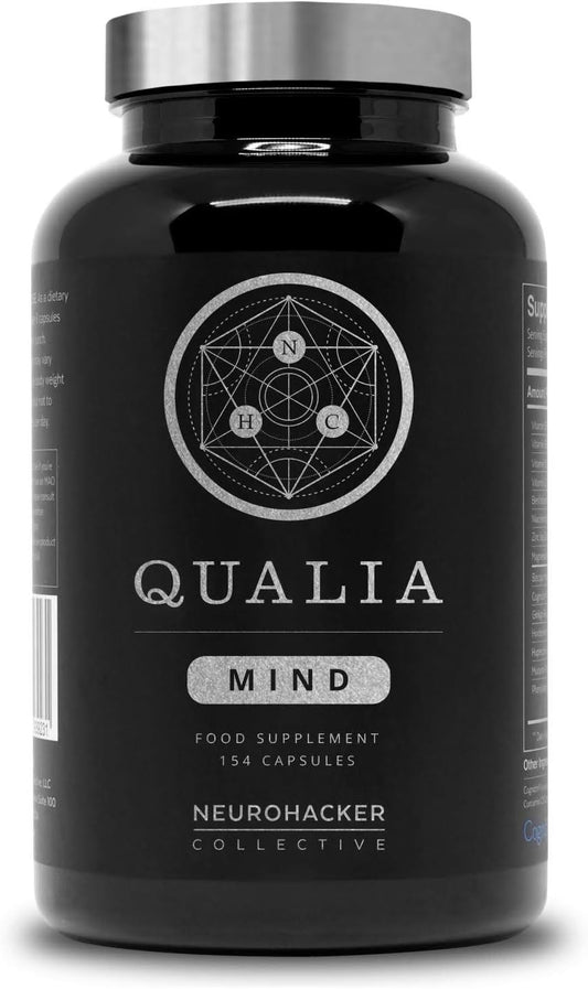 Neurohacker Qualia Mind Nootropics 2-Pack | Top Brain Supplement for Memory, Focus, Energy, Concentration - 105 ct - Ginkgo Biloba, Alpha GPC, Bacopa Monnieri - 2 Week Supply