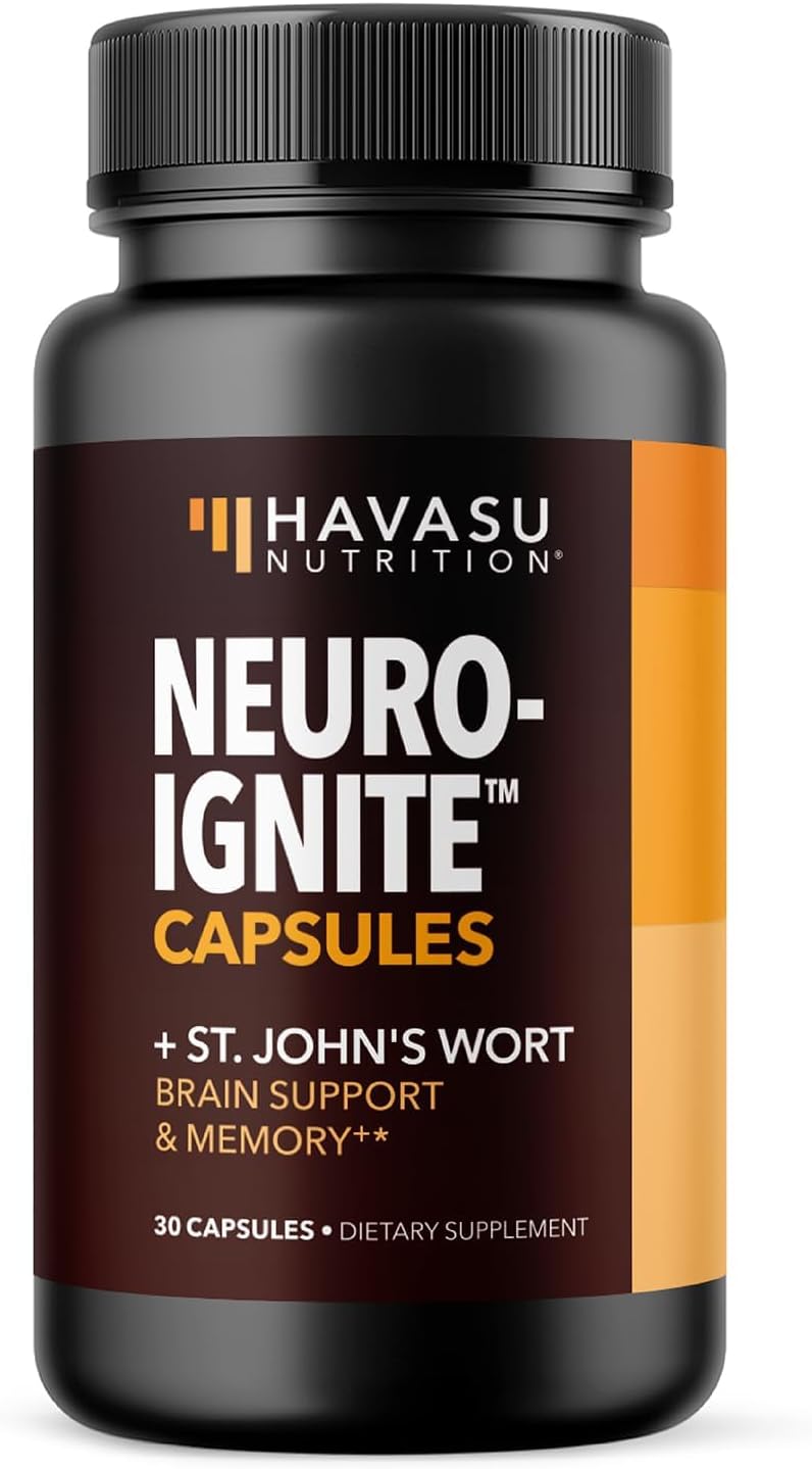 NeuroIGNITE Brain Supplement - Cognitive Support with Nootropics - 30 Count - Memory & Focus - Non-GMO Capsules - 1-Month Supply