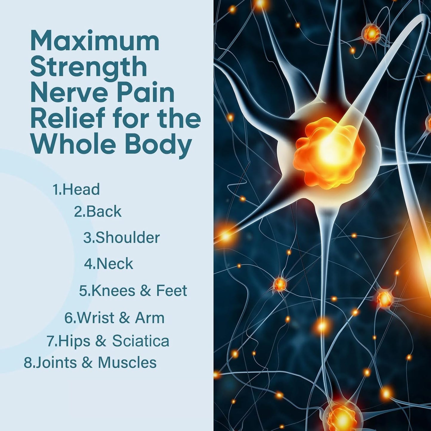 Neuropathy Support Supplement with 600mg Alpha Lipoic Acid - Max Strength Nerve Relief for Feet, Hands, Toes, Back, Neck