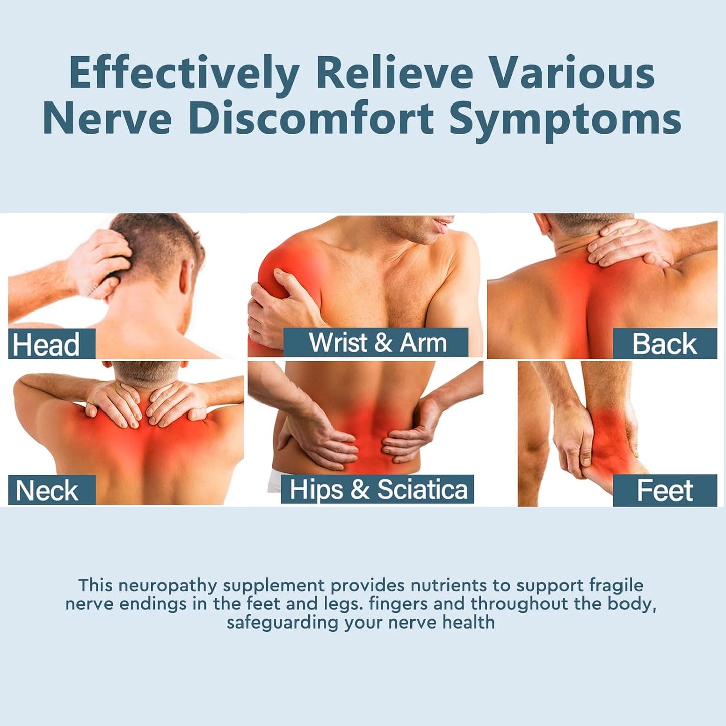 Neuropathy Support Supplement with 600mg Alpha Lipoic Acid - Max Strength Nerve Relief for Feet, Hands, Toes, Back, Neck