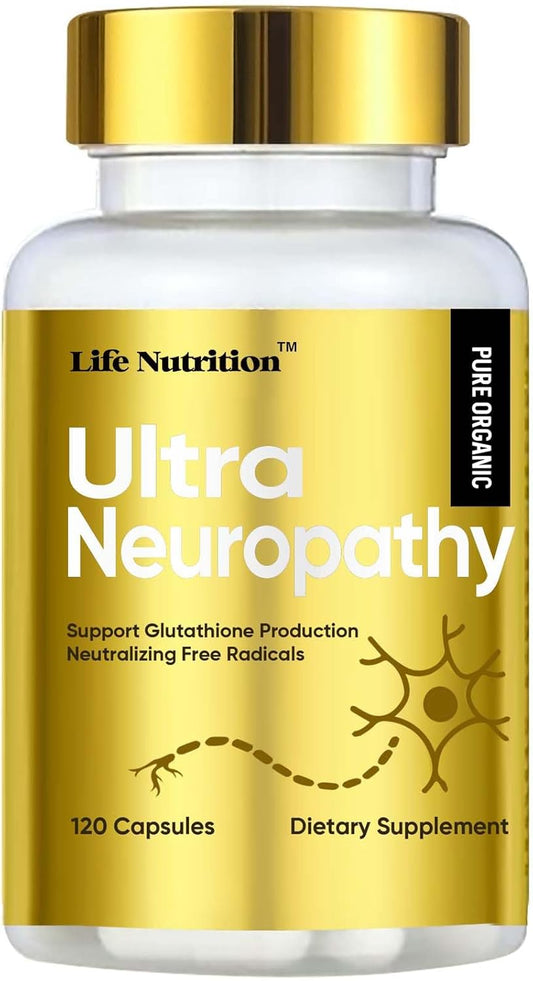 Neuropathy Support Supplement with Alpha Lipoic Acid - Nerve Savior Capsules for Peripheral Relief - 120 Count