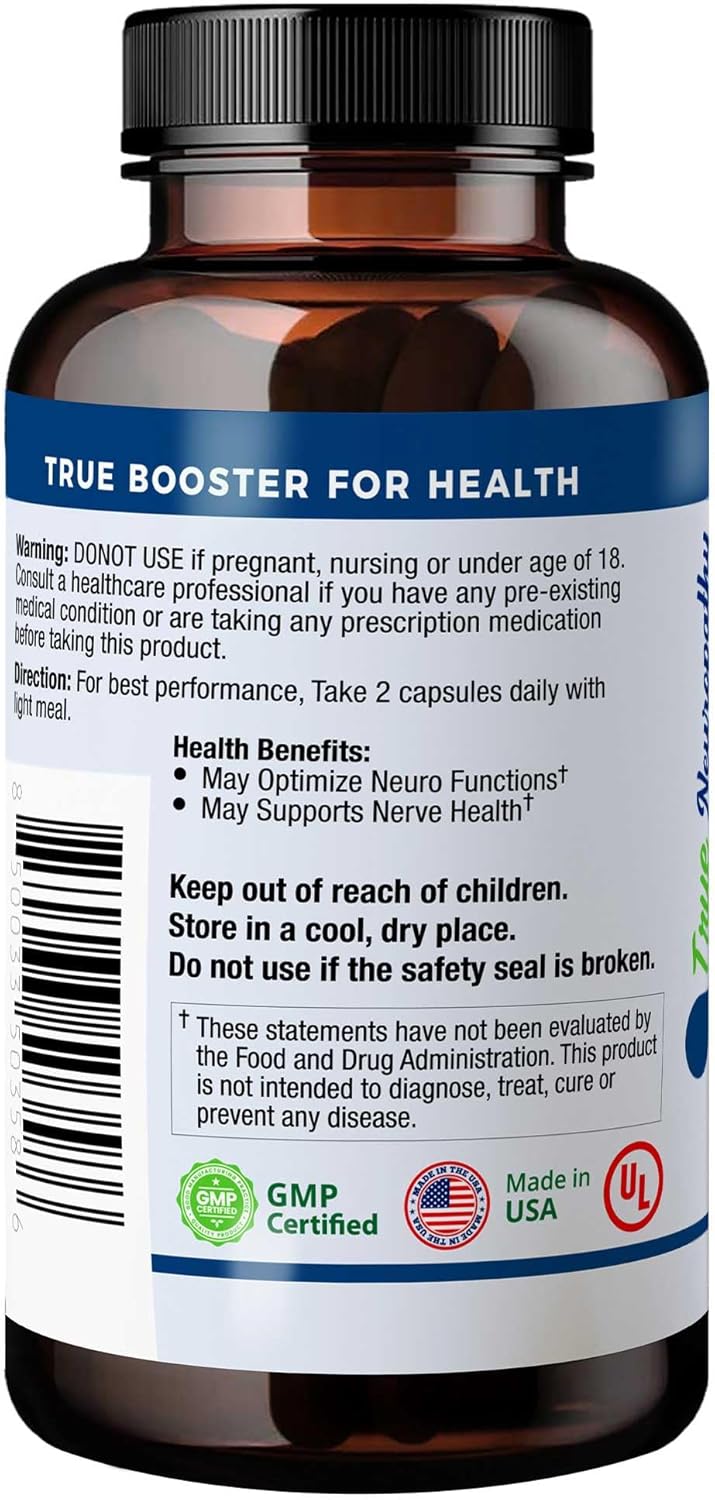 Neuropathy Support Supplement with Vitamin D3, B6, B12, Acetyl-L-Carnitine, Alpha-Lipoic Acid, and Benfotiamine - 60 Capsules