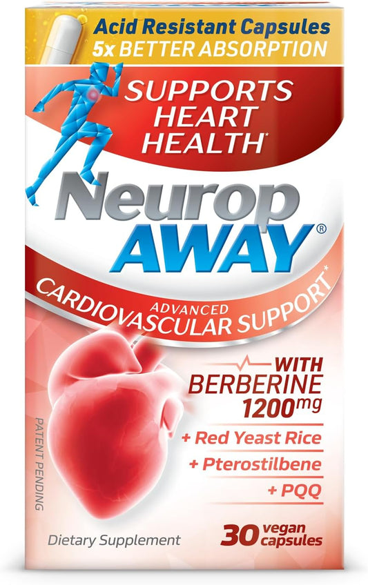 NeuropAWAY Cardiovascular Support Supplement - 30 Count Bottle