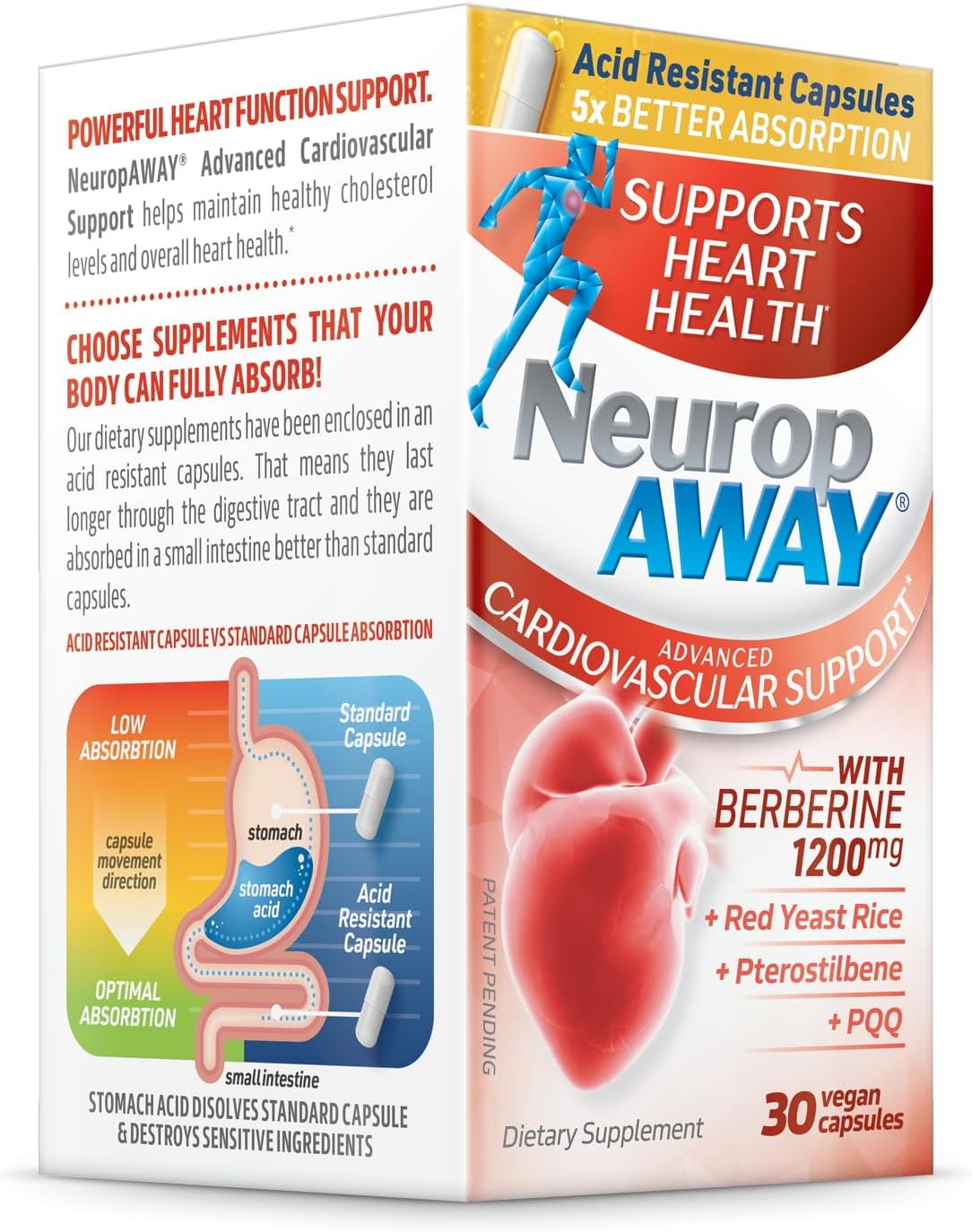 NeuropAWAY Cardiovascular Support Supplement - 30 Count Bottle