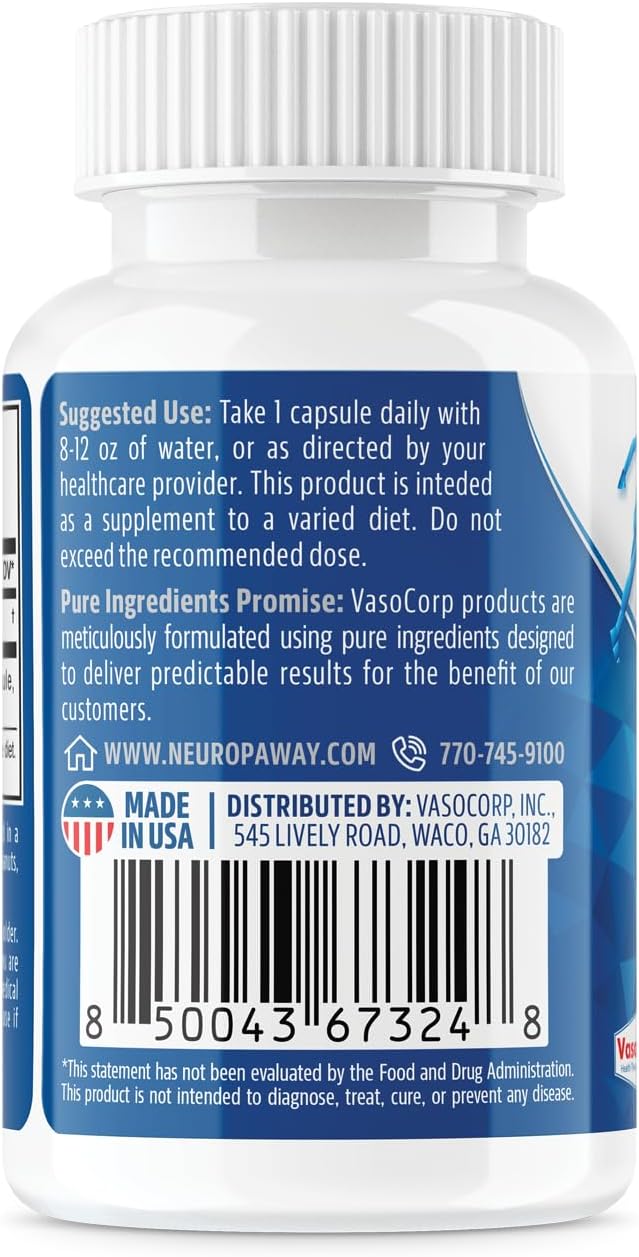 NeuropAWAY Elements N-Acetyl L-Cysteine 1000mg 60ct Acid Resistant Capsules - 60 Capsules per Bottle