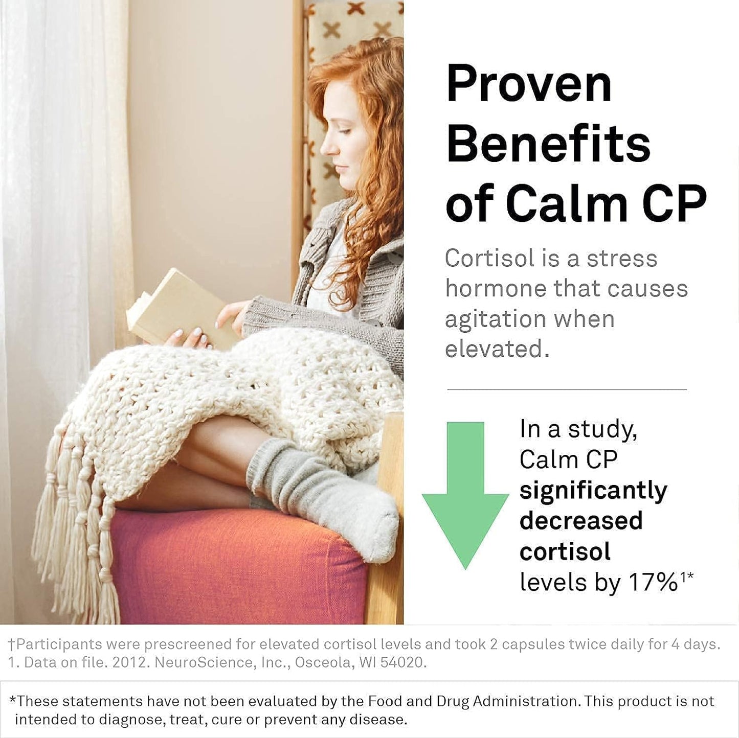 NeuroScience AdreCor and Calm CP Stress + Adrenal Support Bundle - 2 Products, 180 Capsules, 60 Capsules