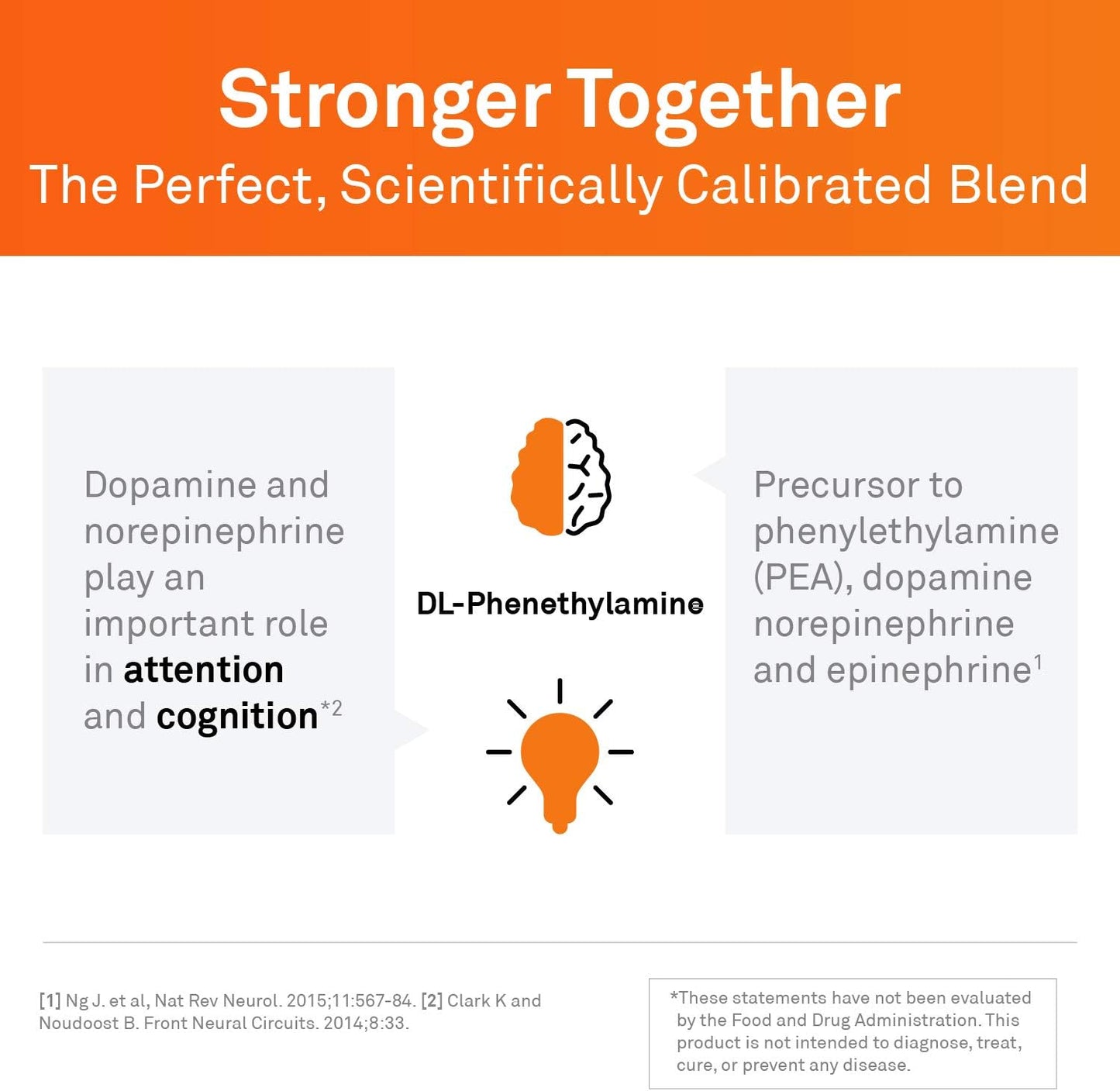 NeuroScience Focus DL Brain Supplements - Memory & Focus Support - 500mg Amino Acid - Attention & Productivity - 60 Capsules