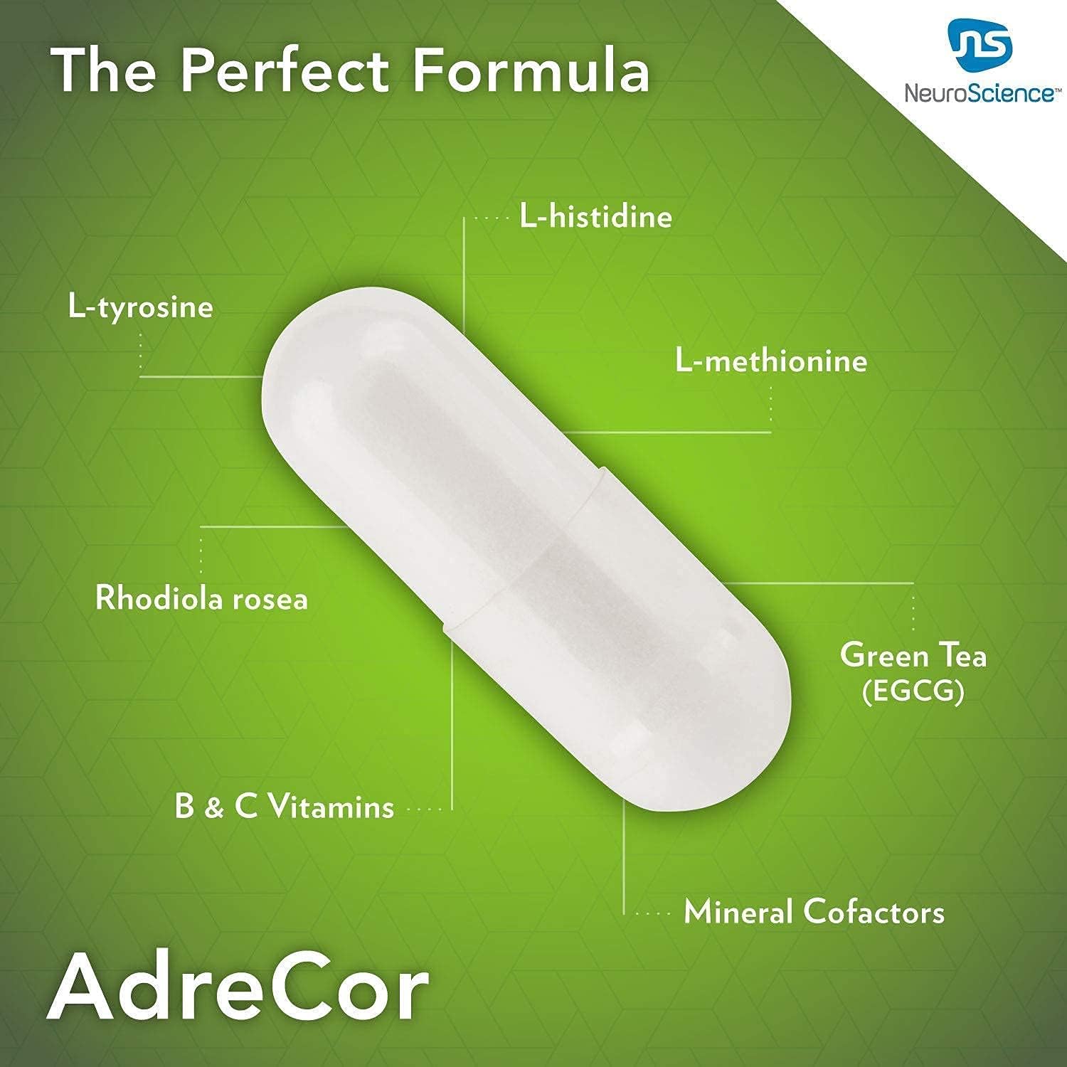 NeuroScience Mood and Adrenal Support Bundle - AdreCor and TravaCor (240 Capsules Total)