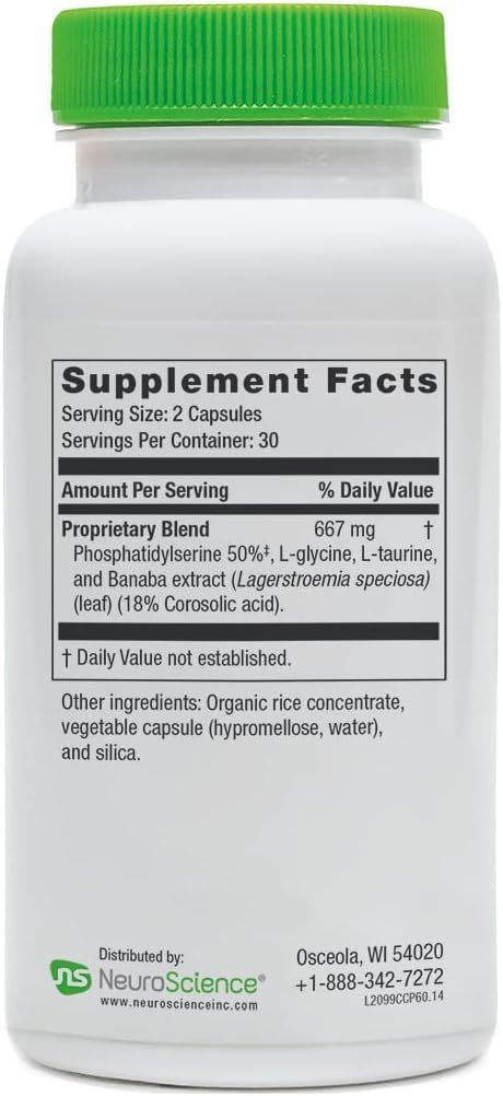 NeuroScience Neuro Adrenal Support Supplements - Daily Cortisol & Calming Aid for Women & Men - Promotes Sleep, Immune Health, Healthy Levels - 60 Capsules