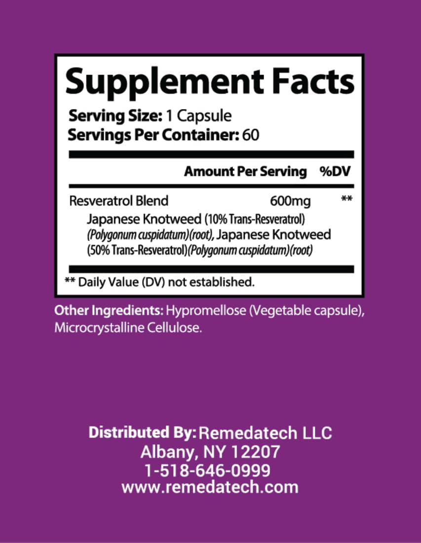 Nevancia Antioxidant Support Capsules with Resveratrol for Heart, Immune, and Brain Health - 60 Count
