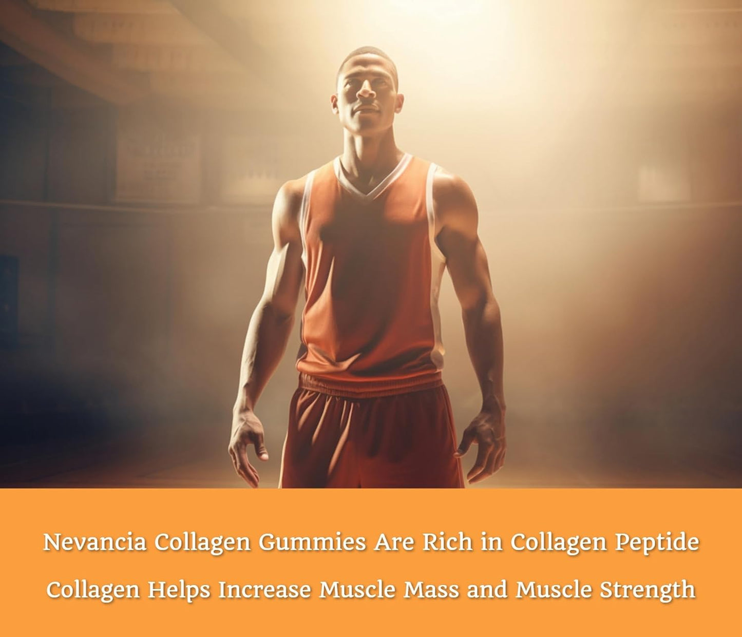 Nevancia Collagen Gummies with Collagen Peptide, Vitamins for Glowing Skin, Fuller Hair, Strong Nails, Joint Health - 60 Gummies