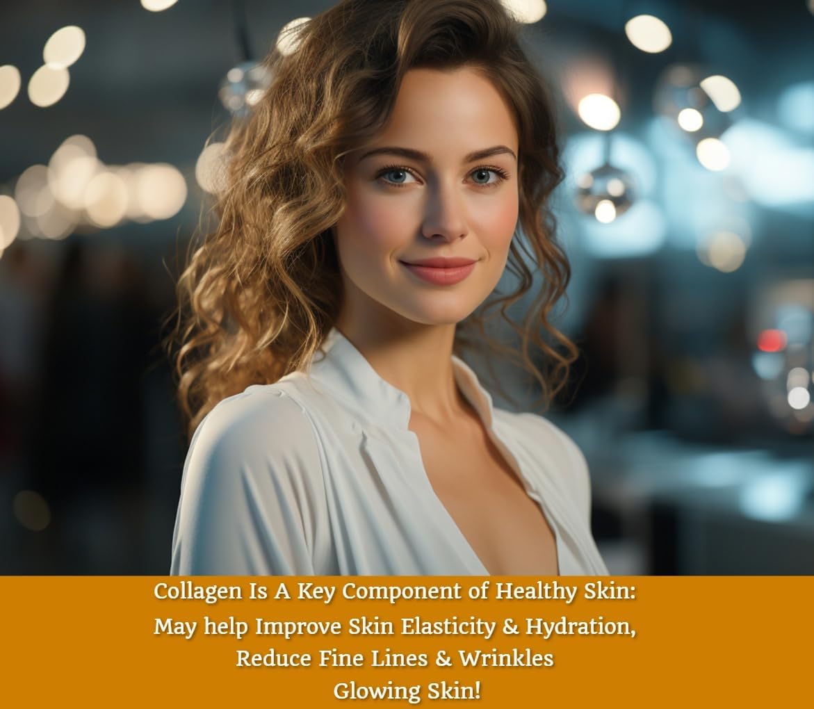 Nevancia Collagen Gummies with Collagen Peptide, Vitamins for Glowing Skin, Fuller Hair, Strong Nails, Joint Health - 60 Gummies