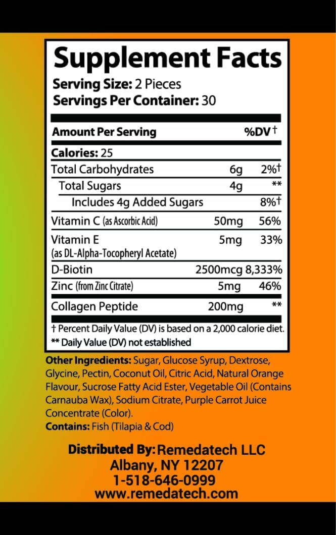 Nevancia Collagen Gummies with Collagen Peptide, Vitamins for Glowing Skin, Fuller Hair, Strong Nails, Joint Health - 60 Gummies