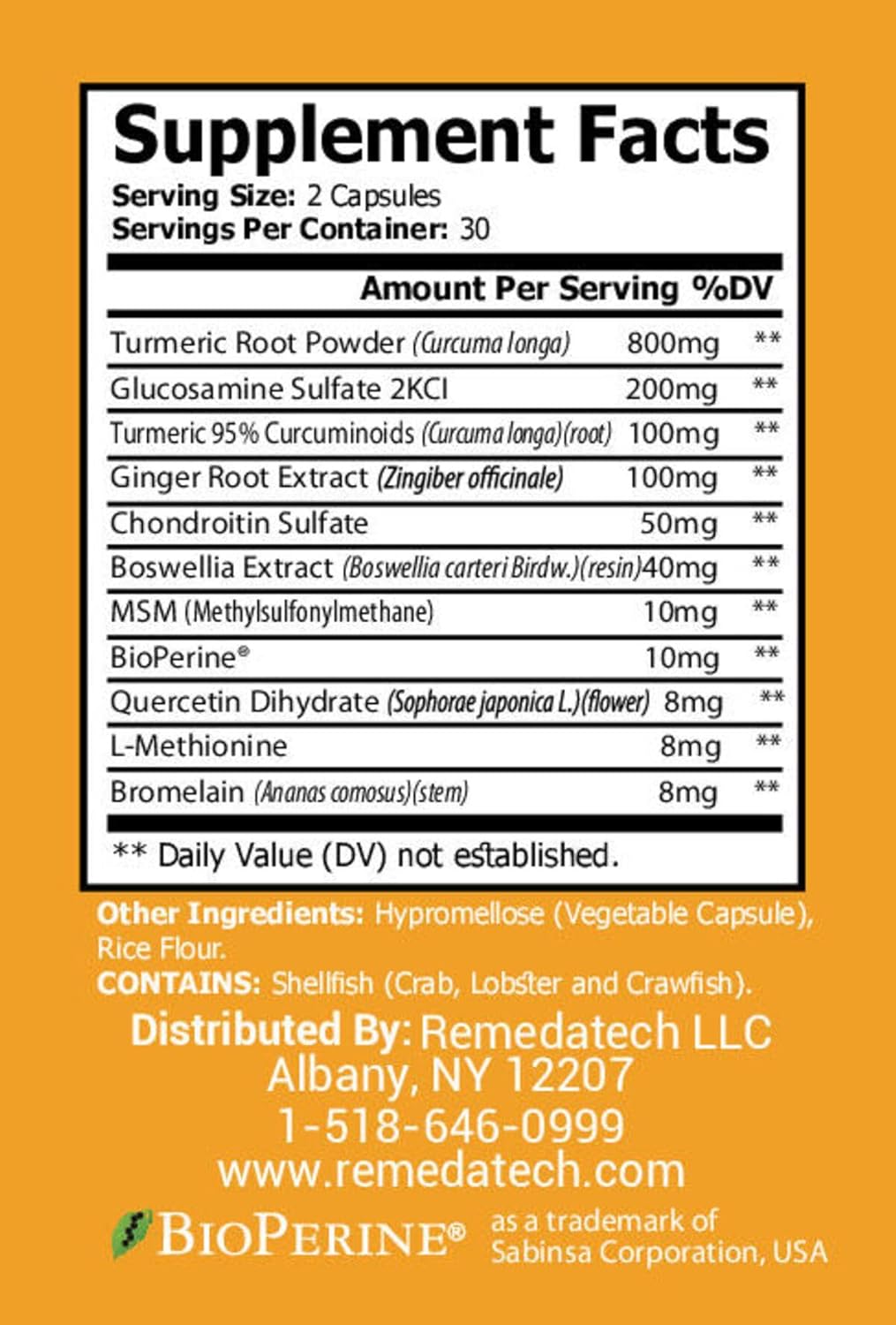 Nevancia Turmeric Plus Joint Health Support Capsules with 10 Ingredients - Turmeric, Glucosamine, Chondroitin, and More - 30-Day Supply