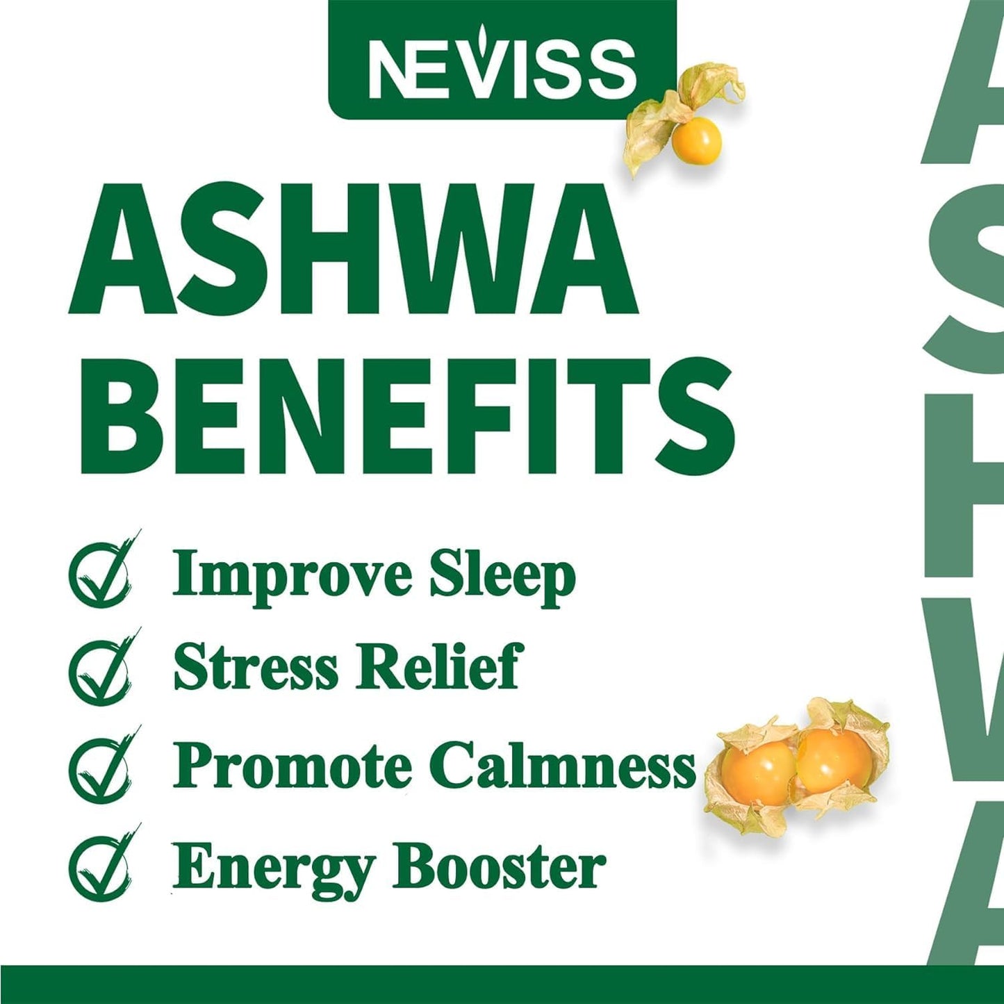 NEVISS Ashwagandha Gummies 2000mg with L-Theanine, 5-HTP, Lemon Balm, Magnesium - 120 Count for Calm, Zzzs, Relaxation & Refreshment