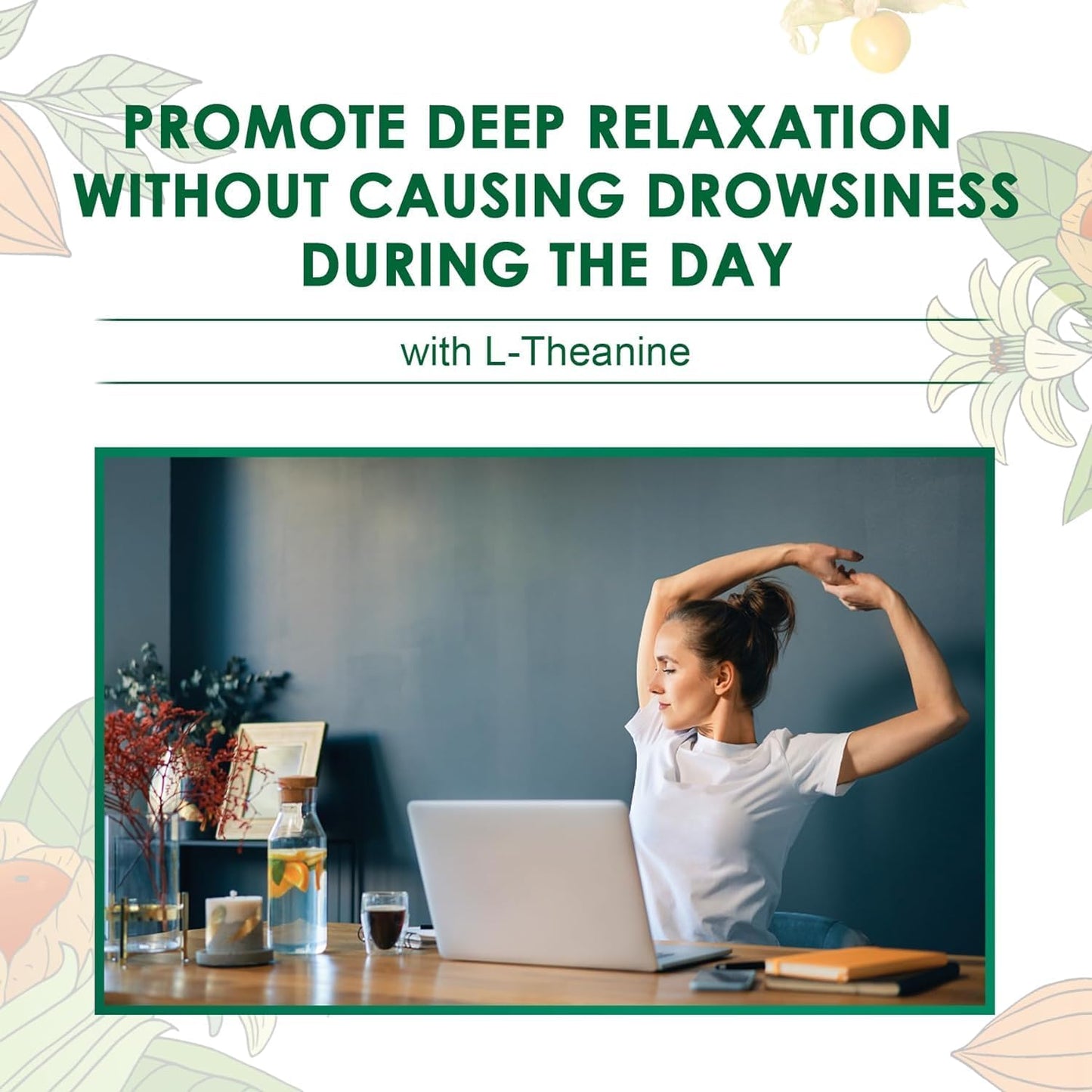 NEVISS Ashwagandha Gummies 2000mg with L-Theanine, 5-HTP, Lemon Balm, Magnesium - 120 Count for Calm, Zzzs, Relaxation & Refreshment