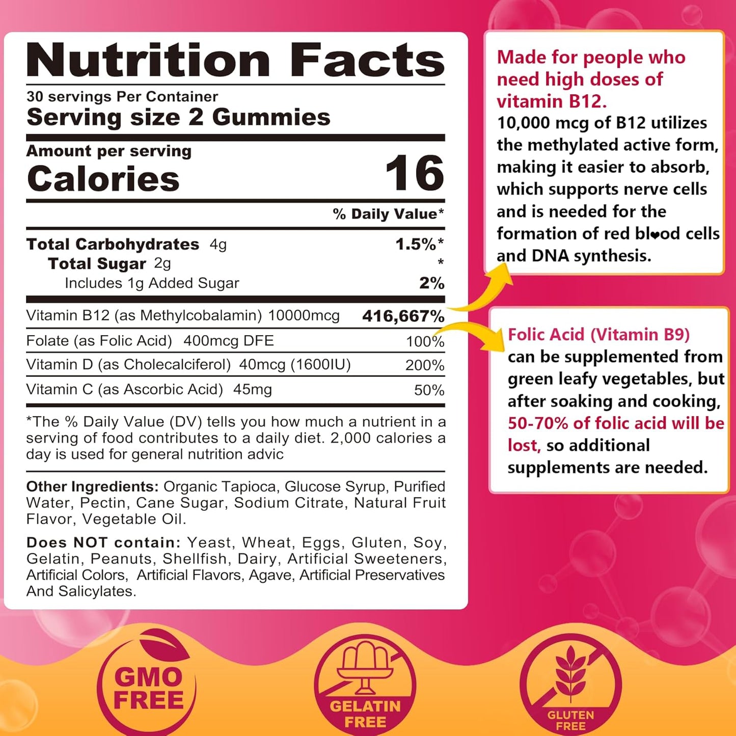 NEVISS Sugar Free Psyllium Husk Prebiotic Fiber Gummies with Multivitamins - High Fiber & Prebiotic Blend with Vitamin B12, D3, Folate, C