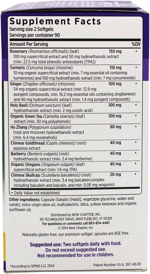 New Chapter Zyflamend Whole Body Supplement - 180 Capsules - Promotes Overall Wellness and Joint Health