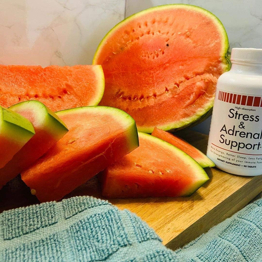 New Health Products Stress and Adrenal Support Chewable Tablets - Citrusy Orange Flavor - 90 Tablets