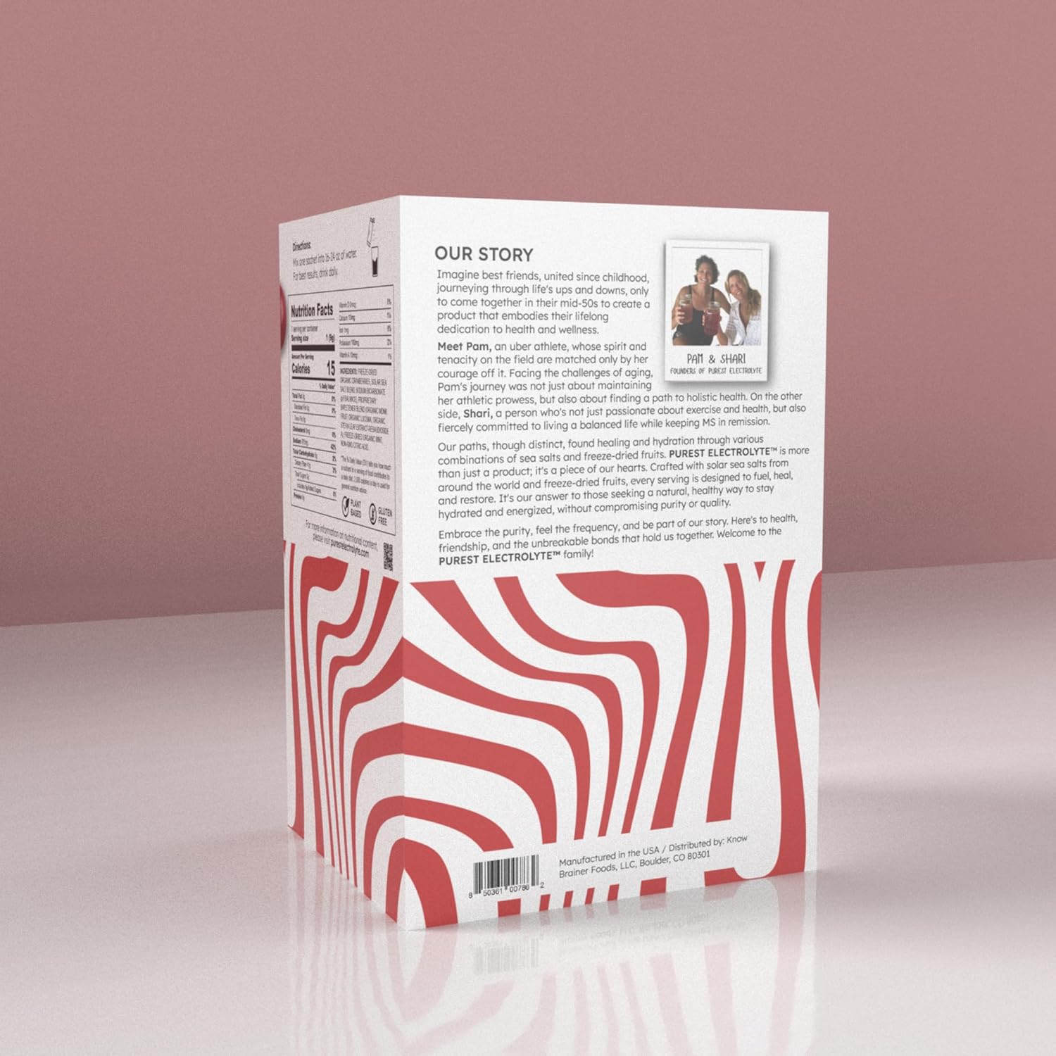 New! Know Brainer Cranberry Mint Electrolyte Powder Packets - Organic & Freeze-Dried for Optimal Hydration with Solar Sea Salts for Balance