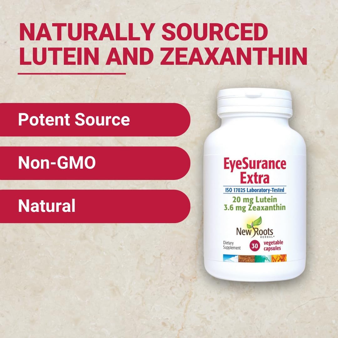 New Roots Eye Supplement with Bilberry, Lutein, Zeaxanthin & Multi-Vitamins by Naturopathic Doctors (30 Capsules)