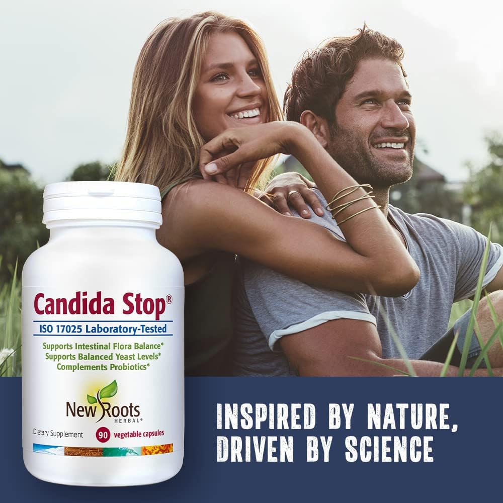 New Roots Herbal Candida Cleanse Supplement - Stop Overgrowth, Support Intestinal Flora, 90 Capsules, Oregano, Echinacea, Botanical Complex