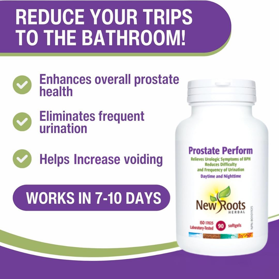 New Roots Prostate Supplement - Super Blend of 16 Powerful Herbals for Urinary Health (90 Softgels)