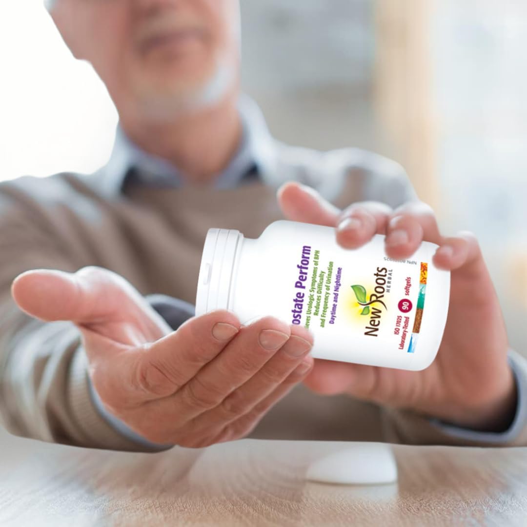 New Roots Prostate Supplement - Super Blend of 16 Powerful Herbals for Urinary Health (90 Softgels)