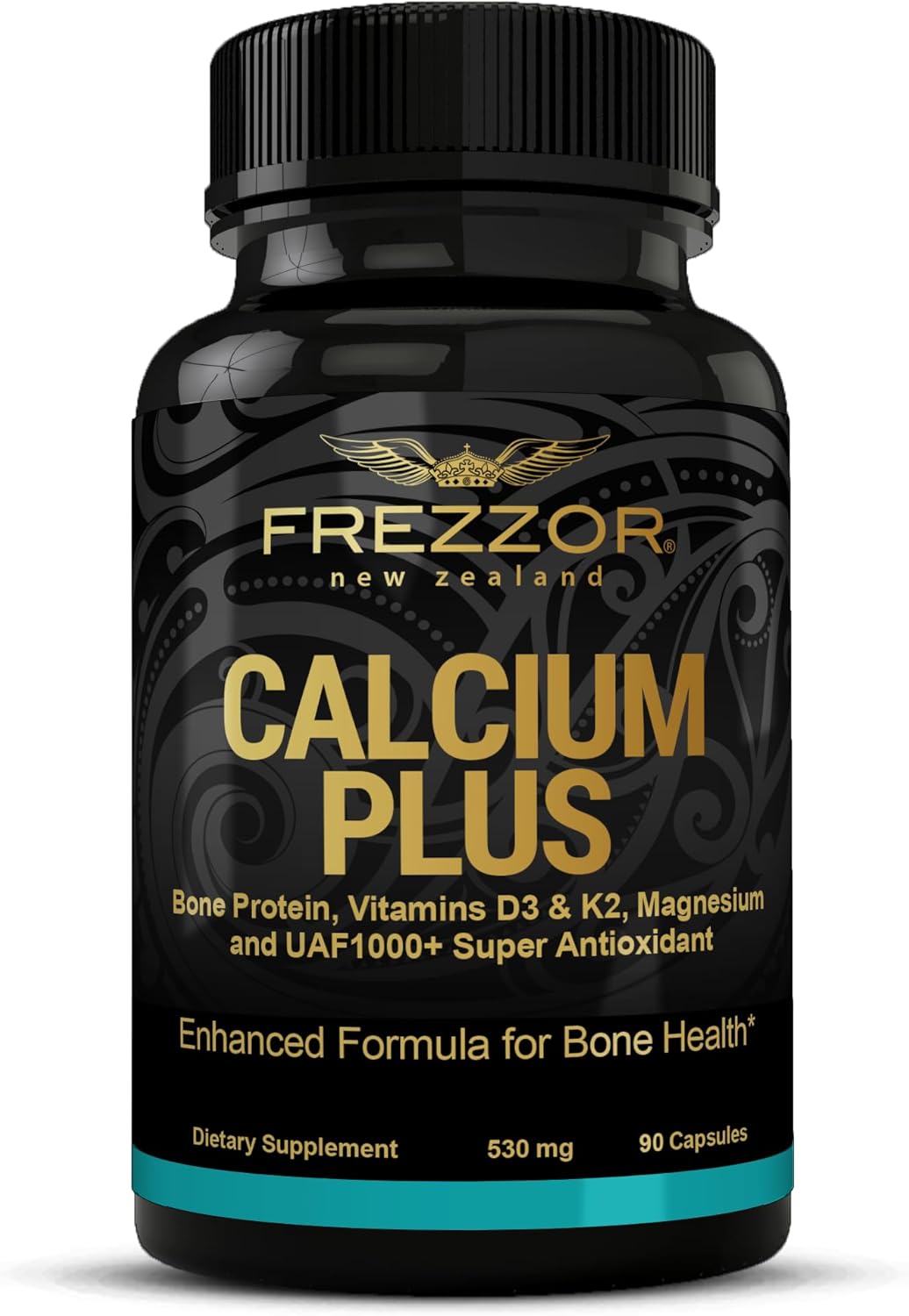 New Zealand Natural Raw Calcium Supplement with UAF1000+ for Bone, Teeth, Gut Health - 90 Capsules