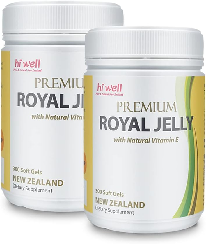 New Zealand Pure & Natural Hi Well Premium Royal Jelly with Vitamin E Softgels - Pack of 2