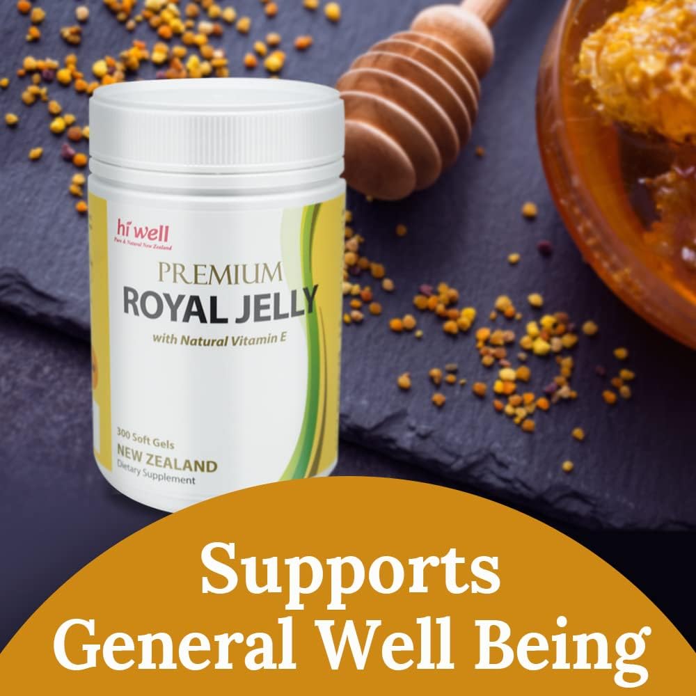 New Zealand Pure & Natural Hi Well Premium Royal Jelly with Vitamin E Softgels - Pack of 2