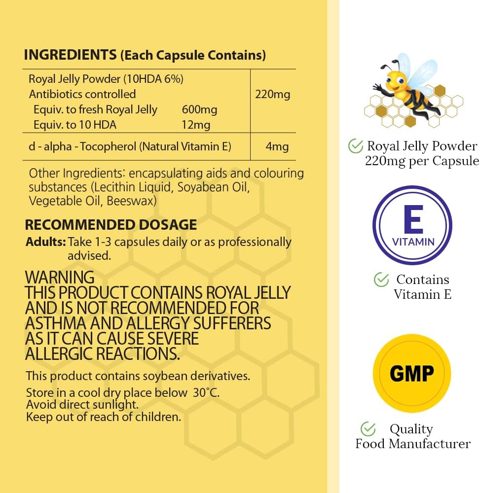 New Zealand Pure & Natural Hi Well Premium Royal Jelly with Vitamin E Softgels - Pack of 2