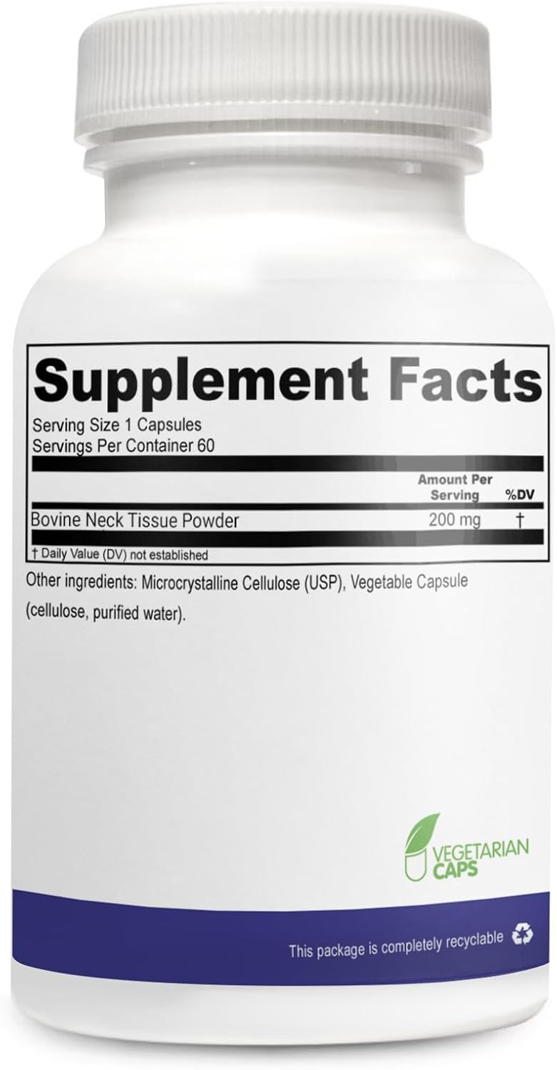 New Zealand Sourced EPOTHEX Raw Grass-Fed Desiccated Bovine Thyroid Capsules for Thyroid & Energy Support