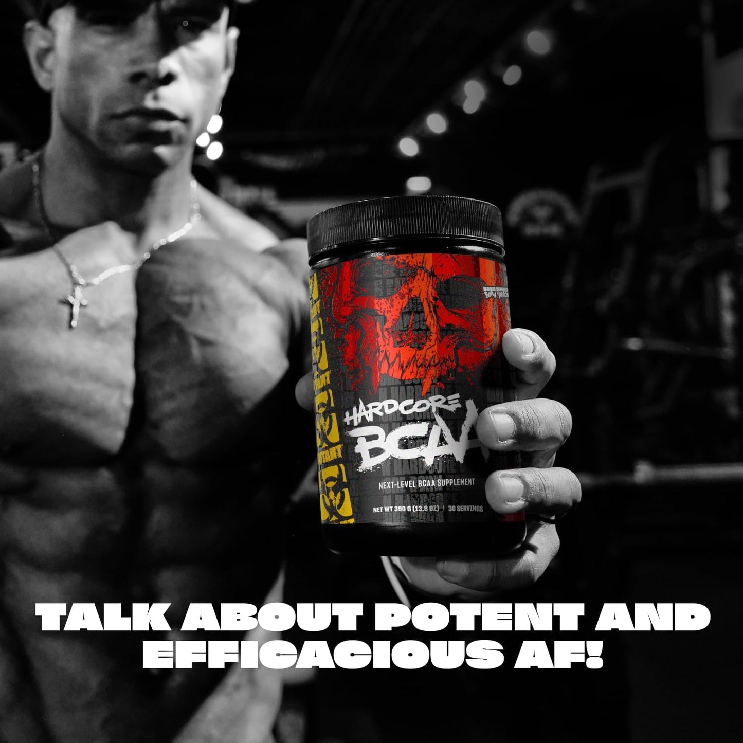 Next Level Mutant Hardcore BCAA Supplement for Pre, Intra, or Post Workout - Blue Raspberry Flavor - 30 Servings