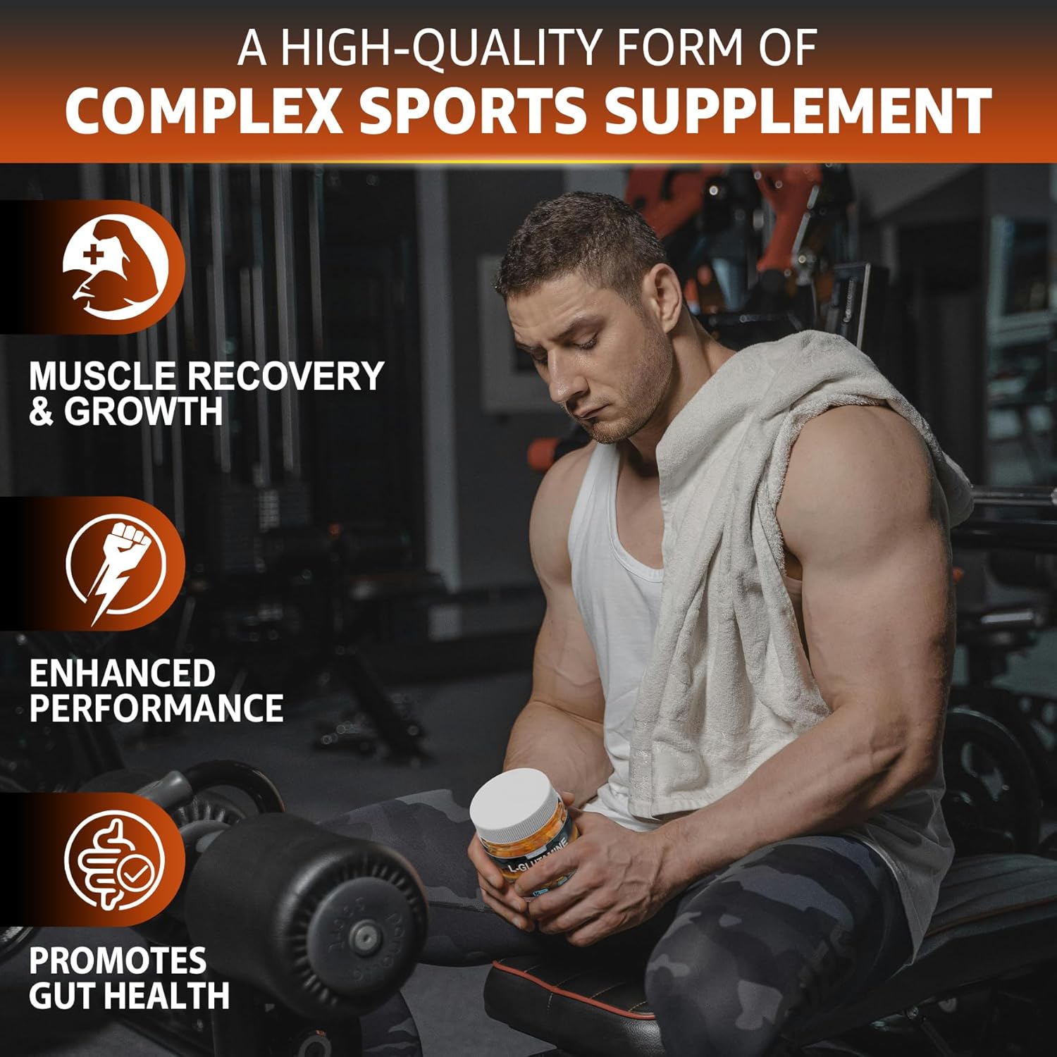 Nextdia L-Glutamine Exercise Gummies 1000mg - Promotes Muscle Recovery & Growth, Enhances Performance - Beta-Alanine, BCAAs, Magnesium, Ashwagandha - 2 Pack, Extra Chewy