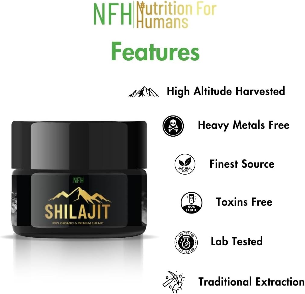 NFH Pure Himalayan Shilajit Resin Supplement | Supports Vitality & Immunity | Authentic Gold Grade | Fulvic Acid & Trace Minerals | 5g