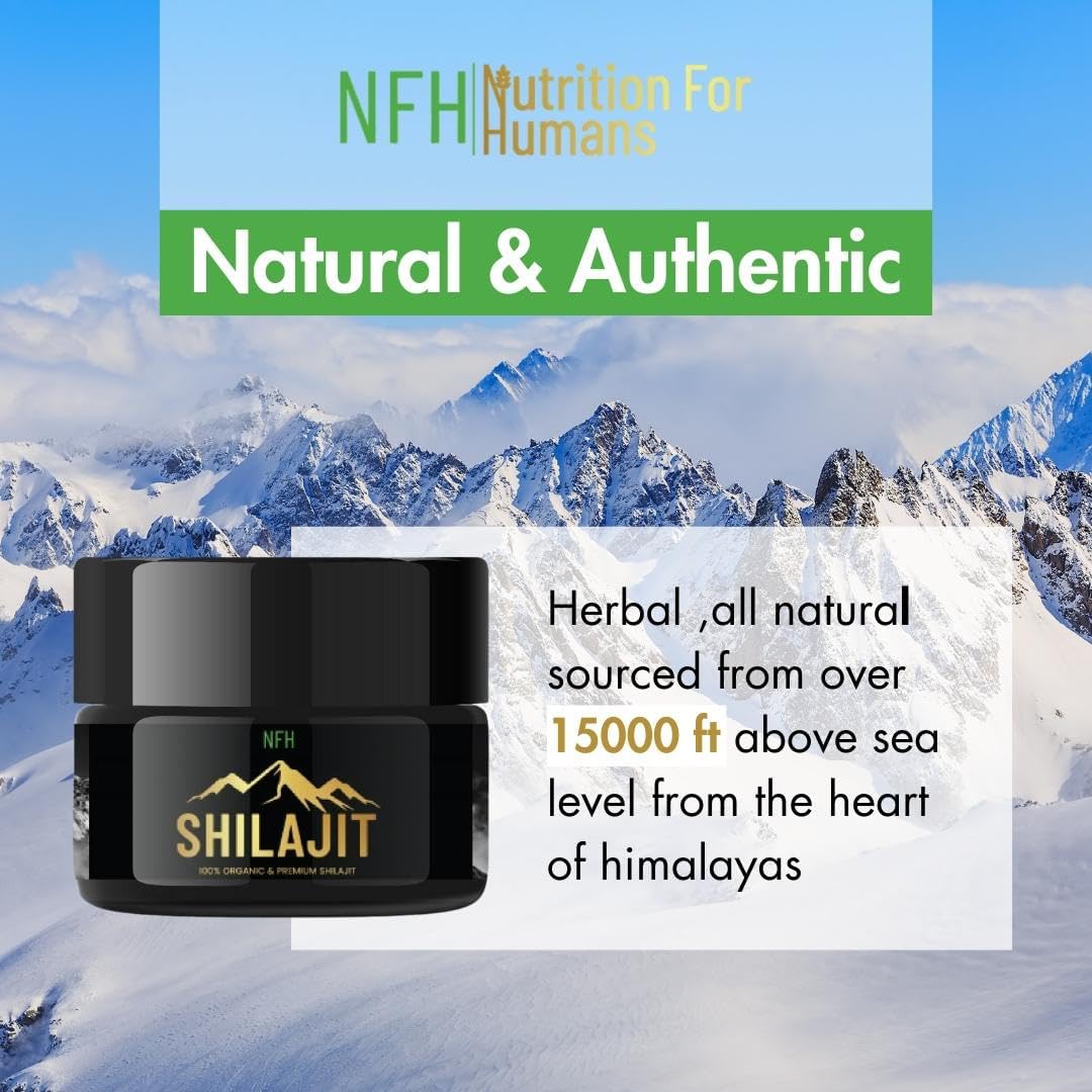 NFH Pure Himalayan Shilajit Resin Supplement | Supports Vitality & Immunity | Authentic Gold Grade | Fulvic Acid & Trace Minerals | 5g