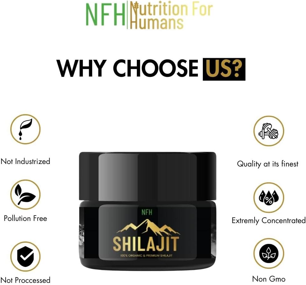 NFH Pure Himalayan Shilajit Resin Supplement | Supports Vitality & Immunity | Authentic Gold Grade | Fulvic Acid & Trace Minerals | 5g