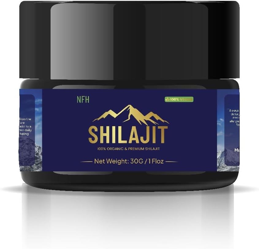 NFH Pure Himalayan Shilajit Resin Supplement | Vitality & Immunity Support | Gold Grade Organic Resin with Fulvic Acid | 30g