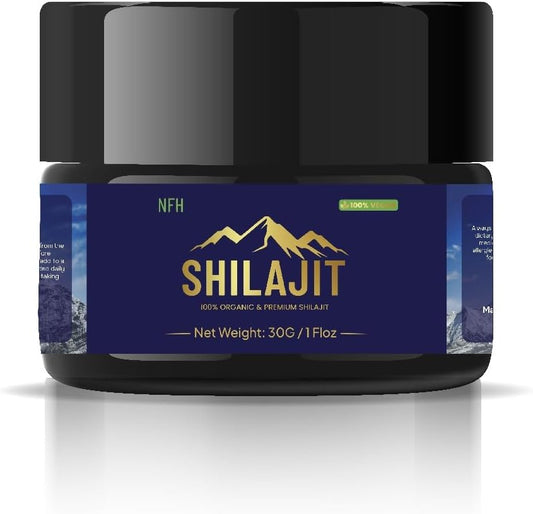 NFH Pure Himalayan Shilajit Resin Supplement | Vitality & Immunity Support | Gold Grade Organic Resin with Fulvic Acid | 30g