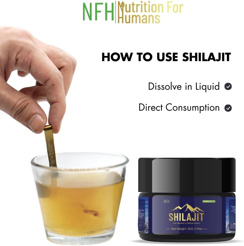 NFH Pure Himalayan Shilajit Resin Supplement | Vitality & Immunity Support | Gold Grade Organic Resin with Fulvic Acid | 30g