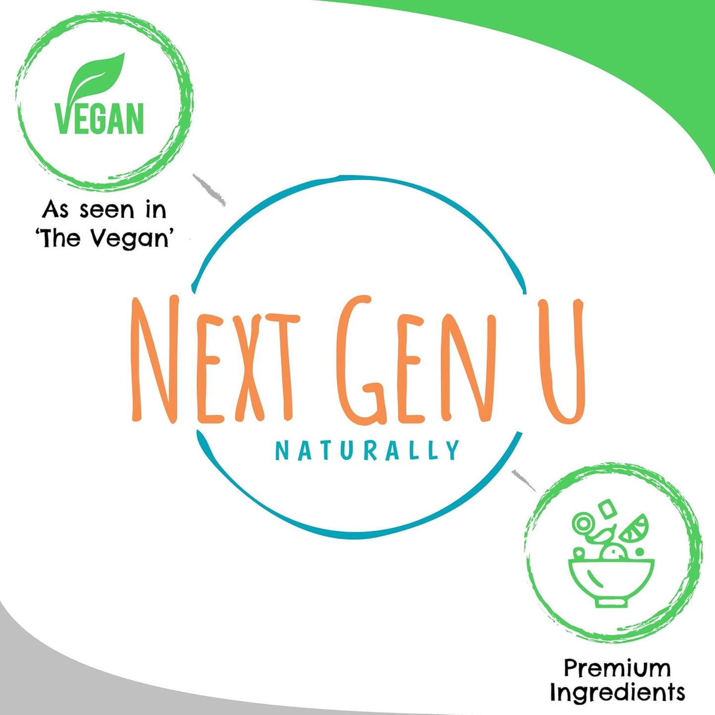 NGU Super Greens Immune System Support Capsules with Mixed Superfoods for Daily Keto Boost - 120 Vegan Capsules