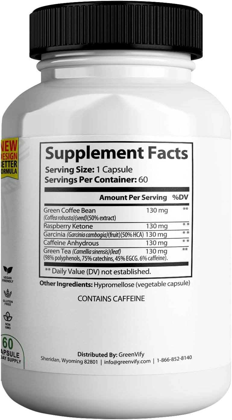 Nicoya PuraTea Max Green Tea Extract & Green Coffee Bean Capsules for Metabolism Support & Natural Energy Boost